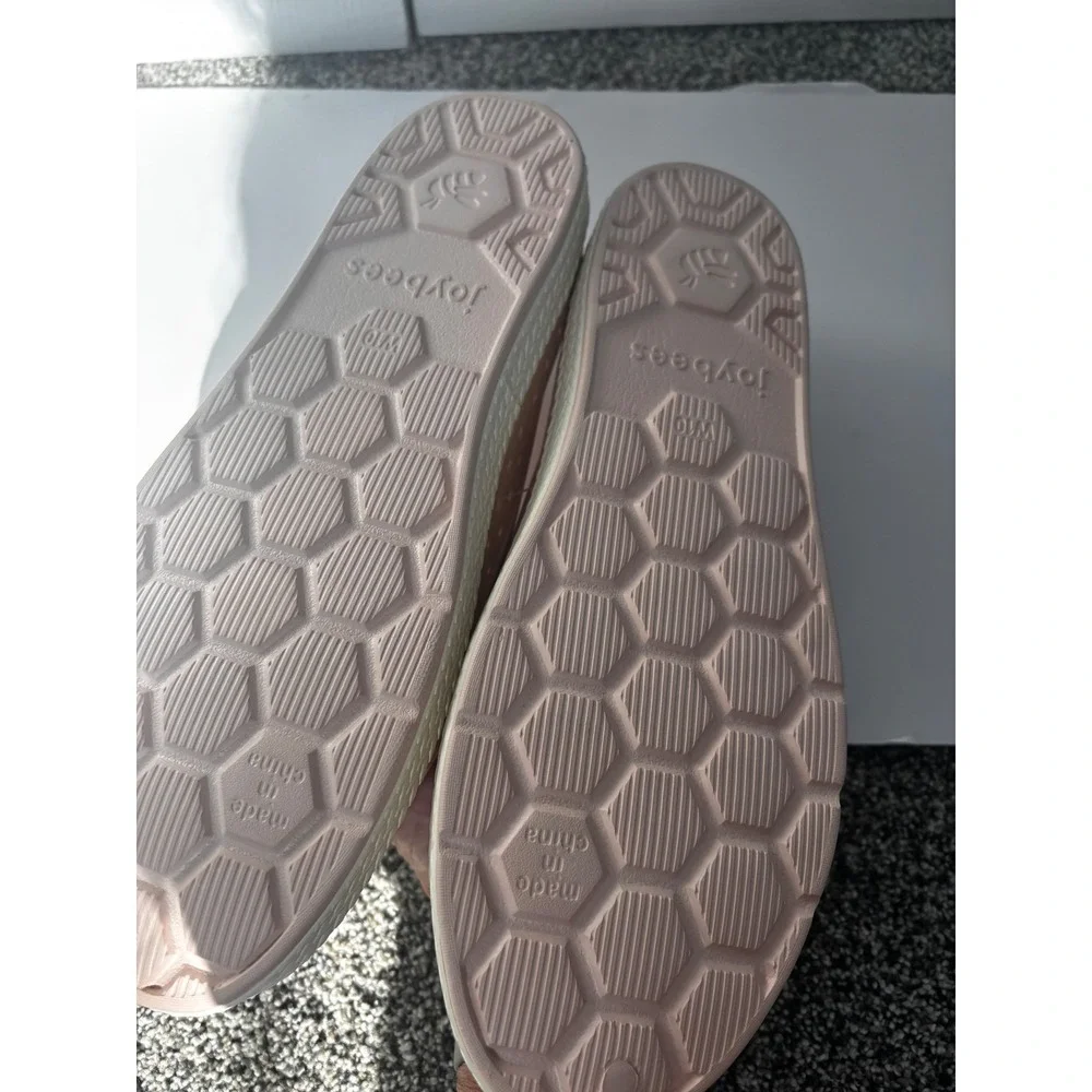 Joybees Women's sparkly pink Espadrille Slip On Shoes Size 10 Casual Comfort NWT